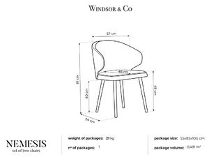 Sada 2 ks – Zamatová stolička Nemesis WINDSOR & CO