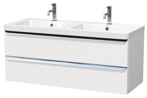 Kúpeľňová skrinka s umývadlom Naturel Pavia 120x53x49 cm biela mat PAVIA3120ZCR