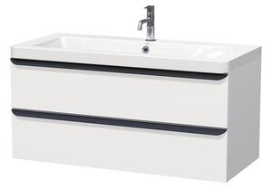 Kúpeľňová skrinka s umývadlom Naturel Pavia 105x53x49 cm biela mat PAVIA3105ZCE