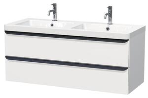 Kúpeľňová skrinka s umývadlom Naturel Pavia 120x53x49 cm biela mat PAVIA3120ZCE