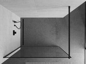Mexen Kioto sprchová zástena 50x200 cm 8 mm, čierny profil, sklo čierny rám, 800-050-101-70-70