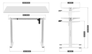 Huzaro Elektrický stolový stojan Xeno 2.0 - bílá