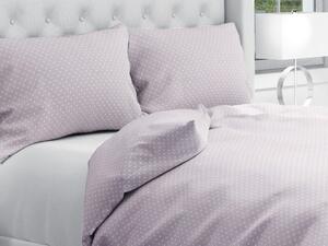 Biante Bavlnené posteľné obliečky Sandra SA-299 Biele bodky na sivom Jednolôžko 140x200 a 70x90 cm