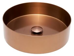 Umývadlo na dosku vo farbe rose gold SAT Aurum 38x38 cm bez prepadu SATAUR3838BRG