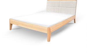 SU Drevená buková manželská posteľ Xora - krémová Rozmer: 160x200