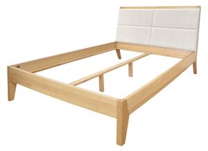 Masívna buková manželská posteľ Xora - krémová Rozmer: 160x200