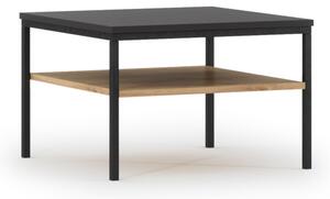 Konferenčný stolík LANZA, 60x40x60, čierna/dub artisan