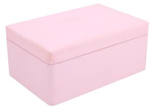 ČistéDrevo Drevený box bez úchytov 30 x 20 x 13,5 cm - svetlo ružový