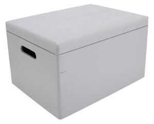 ČistéDrevo Drevený box s vekom 40 x 30 x 23 cm - sivý