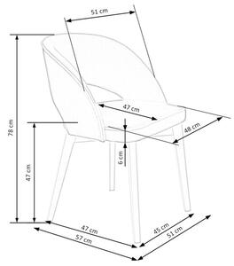 Jedálenská stolička JANISA, 51x78x57, monolith 04