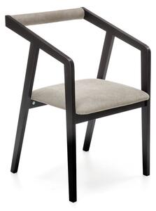 Jedálenská stolička KLUS, 50x79x53, čierna/šedá