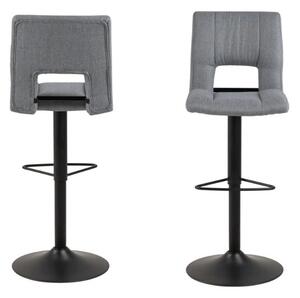 ACTONA Sada 2 ks − Barová stolička Sylvia − šedá 115 × 41,5 × 52 cm
