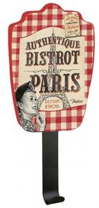 Vešiak na utierku "Bistrot de Paris" NC : 10 x H 13 (hors crochet), plech (NT0171)