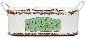 Kvetináč plech set 4ks "Gardening", 34x11x10,5cm (99407 AP)