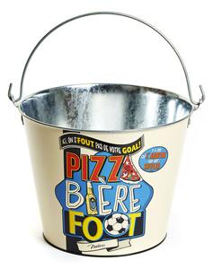 Natives Vedro na ľad a nápoje "Pizza Biere Foot", plech, 24x18cm (NT0343)