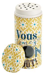 Korenička - dóza na koreniny "Vous tenez l'bon gout" 10 x 4,5 cm, plech