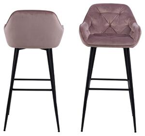 Sada 2 ks − Barová stolička Brooke − červená 103,5 × 55 × 52 cm