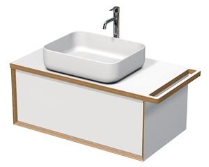 Koupelnová skříňka pod umyvadlo s držákem ručníku Naturel Oxo Multi 98x39x50 cm bílá mat OXOMULTI90KDLP