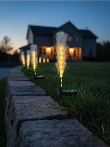 Sinsay - Solárna LED lampa v tvare pampovej trávy - biela