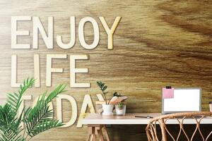 Tapeta s citátom - Enjoy life today