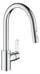 Drezová batéria GROHE Get s vyťahovacou spŕškou, 2 prúdy chróm 31484001