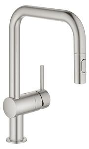 Drezová batéria GROHE MINTA s vyťahovacou spŕškou, 2 prúdy supersteel 32322DC2
