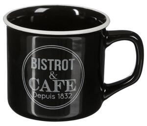 Vintage hrnček "Bistrot & Café" 140ml, 4 farebné varianty (140526 mug bistrot 3 14cl, 4- times assorted , multicolor)