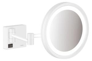 Kozmetické zrkadielko Hansgrohe AddStoris sklopné vo farbe matná biela 41790700