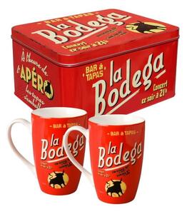 Darčekový set "Bodega 1" v plechovej dóze (Dve čajové šálky v dóze)