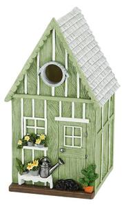 Vtáčia búdka House, 25x14x13,5 cm, polyresin, zelená