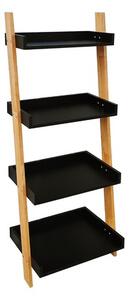 Set poličky a nosníkov Naturel Home čierna/orech mat 53,5x134x40 cm HOMEP4C