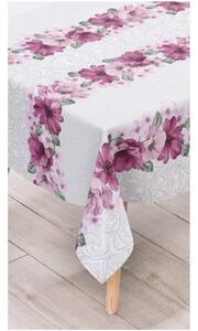 Obrus PVC 99B, metráž, 20 m x 140 cm, ružové kvety s ornamentami, IMPOL TRADE