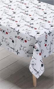 Obrus PVC 211B, metráž, 20 m x 140 cm, vzor sivo-červený, IMPOL TRADE