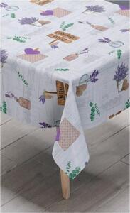 Obrus PVC 213A, metráž, 20 m x 140 cm, levanduľe a ginko, IMPOL TRADE