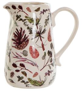 Džbán "PINUS", keramika, 17x12x18,5 cm (LD-188896 PITCHER CROCKERY 17X12X18,5 PINEAPPLE WHITE)
