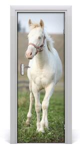 Samolepiace fototapety na dvere biely kôň 95x205 cm