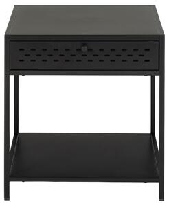 ACTONA Nočný stolík Newcastle – čierna 51 × 45 × 40 cm