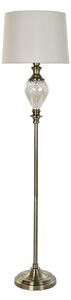 Podlahová lampa "Romantic" s tienidlom, kov-sklo, mosadzná, 40x40x162 cm (LA-189660 FLOOR LAMP METAL GLASS 40X40X162 BEIGE)