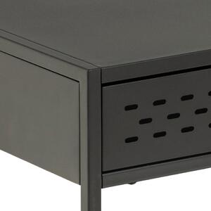 ACTONA Nočný stolík Newcastle – čierna 51 × 45 × 40 cm