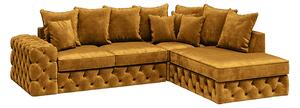 - Rohový gauč chesterfield BENETTO LONG DRUH LÁTKY: TORRE - 10