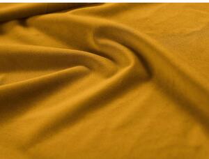 Žltá Päťmiestna zamatová rohová pohovka Madara – pravý roh MAZZINI SOFAS