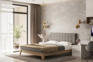 - Dizajnová čalúnená posteľ ONTARIO FARBA: tmavosivá, ROZMER: pre matrac 180 x 200 cm