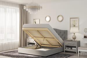 - Luxusná čalúnená posteľ MILANO FARBA: sivá, ROZMER: pre matrac 180 x 200 cm