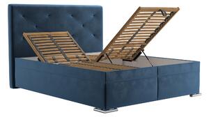 Manželská posteľ 160 cm BRW Chyren (tmavomodrá) (s roštami a úl. priestorom). Vlastná spoľahlivá doprava až k Vám domov. 1088069