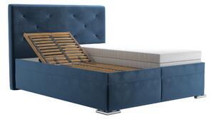 Manželská posteľ 160 cm BRW Chyren (tmavomodrá) (s roštami a úl. priestorom). Vlastná spoľahlivá doprava až k Vám domov. 1088069