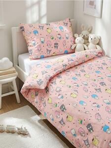 Sinsay - Bavlnená posteľná súprava Hello Kitty - pastelová ružová