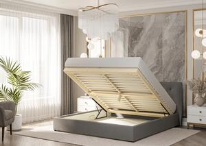 - Luxusná čalúnená posteľ LUCCIANA FARBA: sivá, ROZMER: pre matrac 160 x 200 cm