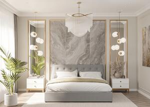 - Luxusná čalúnená posteľ LUCCIANA FARBA: sivá, ROZMER: pre matrac 160 x 200 cm