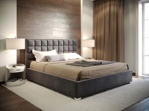 - Manželská čalúnená posteľ MONZA FARBA: tmavosivá, ROZMER: Pre matrac 160 x 200 cm