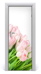 Fototapeta na dvere ružové tulipány 95x205 cm